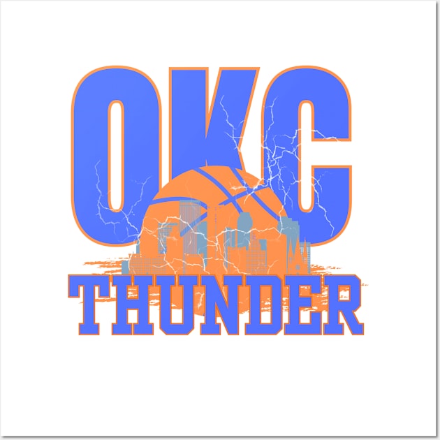 okc thunder basketball Wall Art by soft and timeless